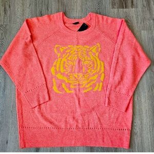 NWT Torrid Vegan Cashmere Coral Tiger Sweater